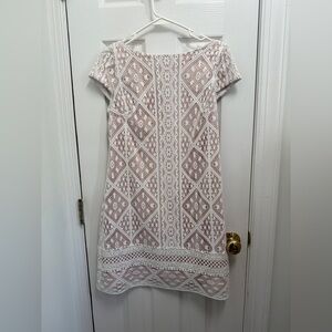 White Lace Mini Dress